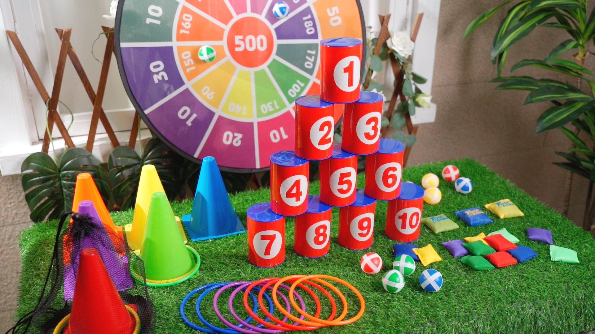 Amazon.com: Hungdao 3 Sets Carnival Games Combo Set, Dart Board